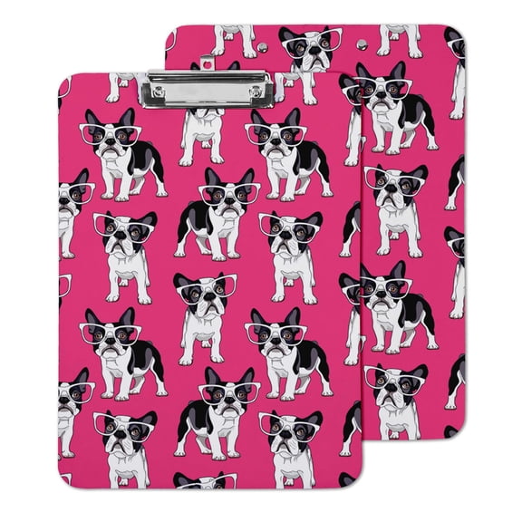 Inkdotpot Dry Erase Double Sided Clipboard Dog Printed Paperboard Clipboard With Free Marker & Duster