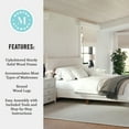 thumbnail image 4 of Martha Stewart Britta King Upholstered Platform Bed with Rounded Headboard, Piped Detailing and Cushioned Siderails, Wood Slat Bottom, No Box Spring Needed, Beige, 4 of 11