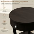 thumbnail image 6 of Costway 2 PCS 2-tier Side End Sofa Table Round Nightstand  Bedroom Living Room Espresso, 6 of 11