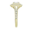 thumbnail image 7 of Unique Moments 1.50 ct Lab Grown Split Shank Emerald Diamond Halo Engagement Ring 14K Yellow Gold, 7 of 7