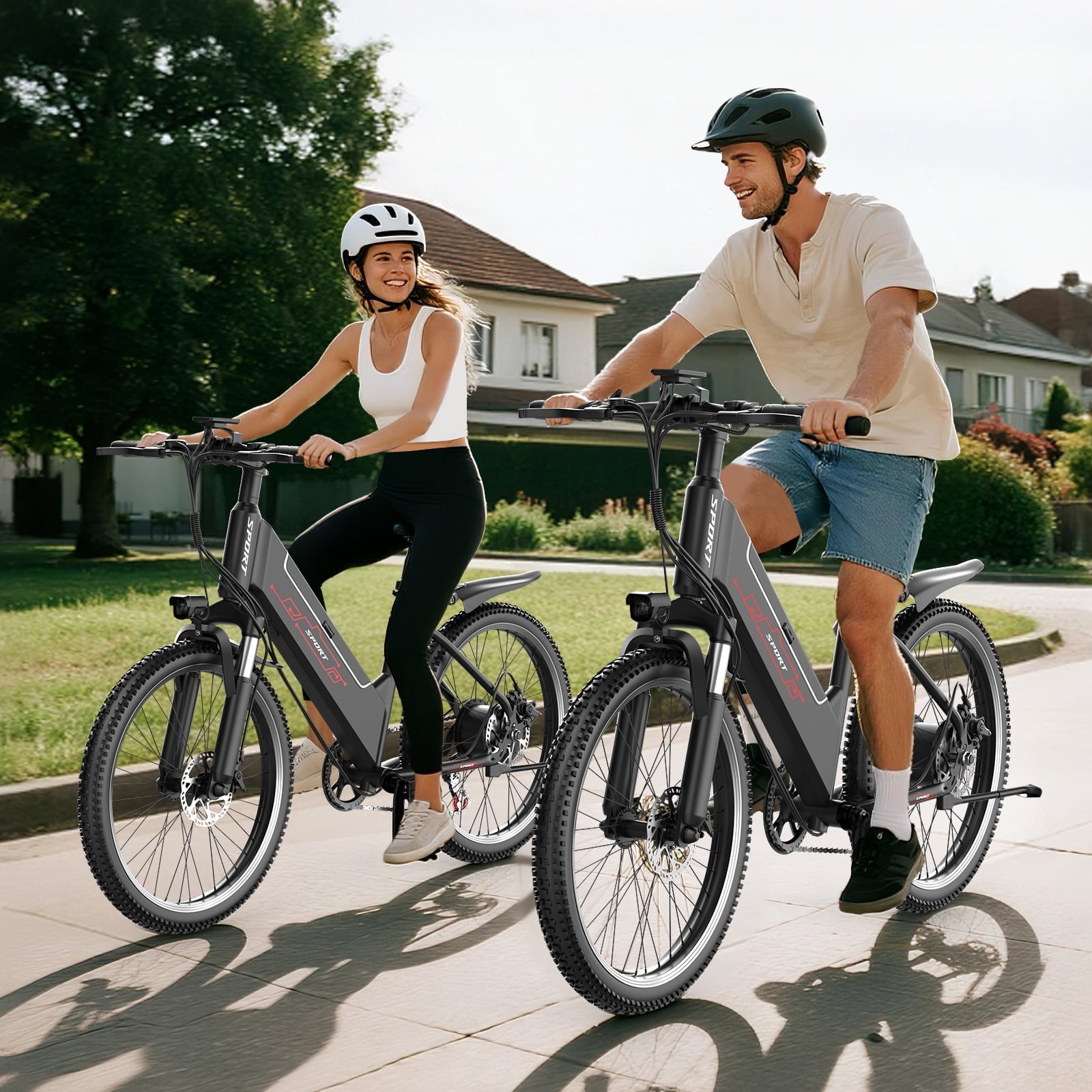 PostJoy F26 Electric Bike, 1200W Peak Motor,26" Tire 55 Miles 25MPH Electric Mountain Bike, 512Wh Battery Electric Bicycle for Adults 7 Speed, UL2849