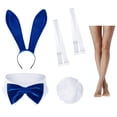 thumbnail image 4 of Disfraz de Conejita de Terciopelo para Mujer Wannsee Azul 2XL Conjunto de Body, 4 of 7