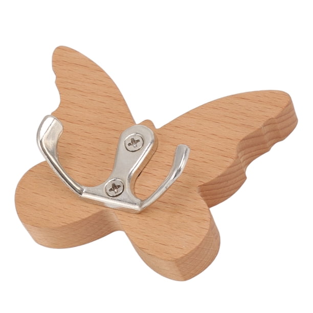 Ganchos de Mariposa, Boutique Regalo Práctico Gancho de Pared de Mariposa de Madera para Toalla para Sombrero