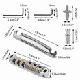 thumbnail image 7 of Roller Tune O Matic Guitar Bridge with 2 Studs for Electric Guitar Guitar Parts Accessories Silver Black Gold, 7 of 7