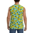thumbnail image 4 of Uemuo Lemon1 Pattern Men's Sleeveless T-Shirt,Muscle Athletic Tank Top, Moisture-wicking Quick-dry Breathable Classic Tee Top for Gym Run Outdoor Sports-XX-Large, 4 of 8