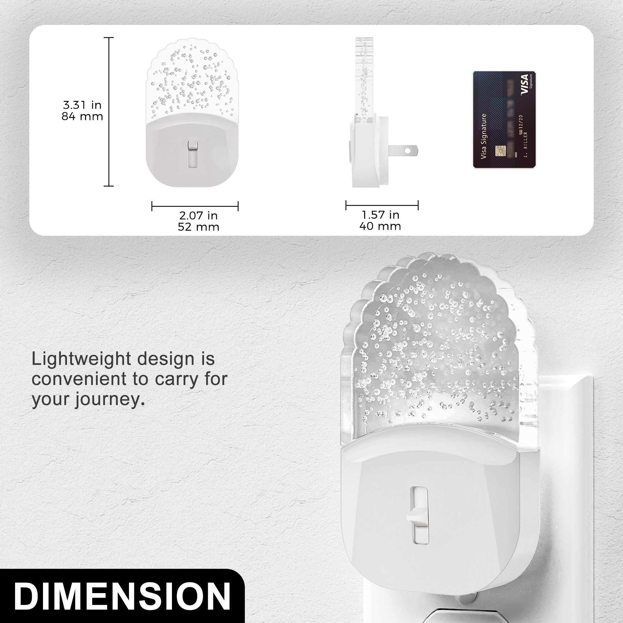 YANSUN LED Night Light, Baby Night Lights, 2 Pack, Plug in Night Light with Auto Dusk to Dawn Sensor, Adjustable Brightness Night Light for Kids, Baby, Nursery, Bedroom,Soft White 3000K