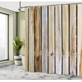 thumbnail image 5 of Ambesonne Rustic Shower Curtain, Country Timber Fence, 69"Wx75"L, Brown, 5 of 5