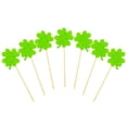 thumbnail image 3 of 20 Pieces Birthday Cake Toppers Green Lucky Clover Cake Topper Saint Patrick Festival Cake Decoration for National Day, 3 of 9