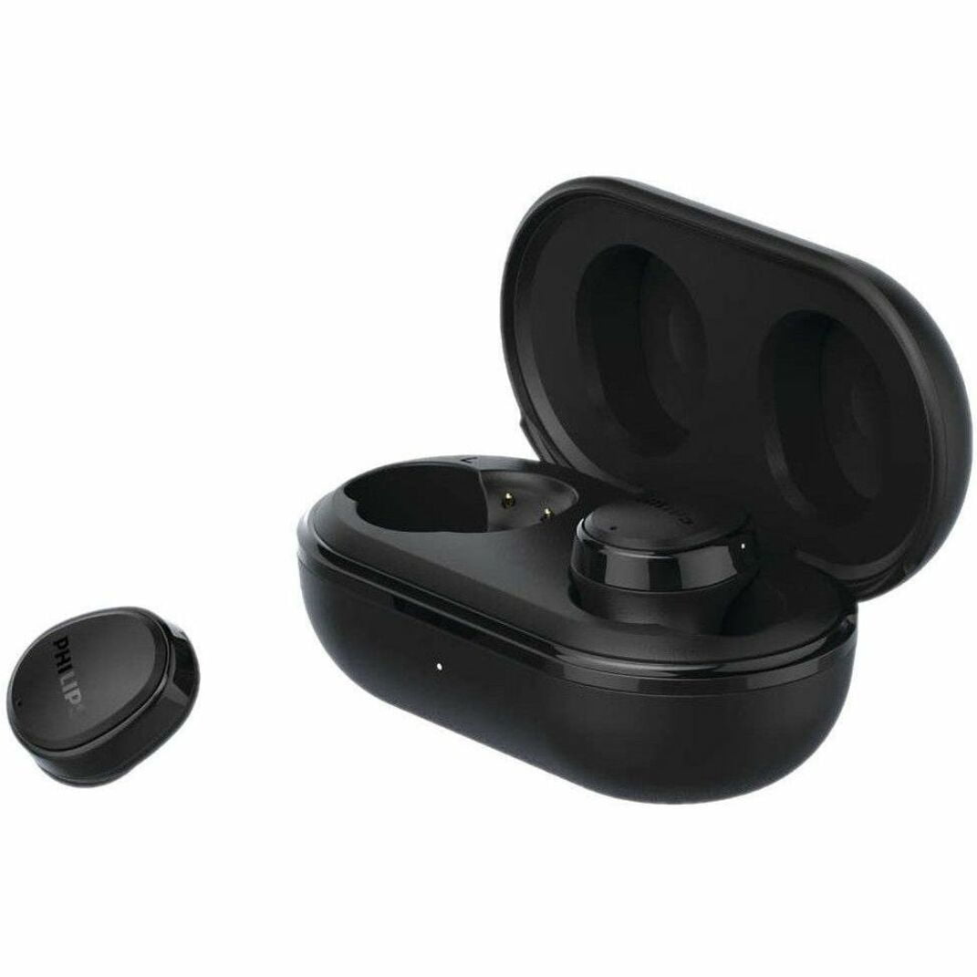 Philips T4556 True Wireless Headphones, Active Noise Canceling, IPX4 Water Resistant, Black