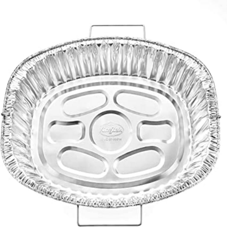 Nicole Fantini Disposable Oval Roasting Pan - Durable Turkey Roaster Pans Extra Large, Heavy-Duty Aluminum Foil, Deep, Oval Shape for Chicken, Meat