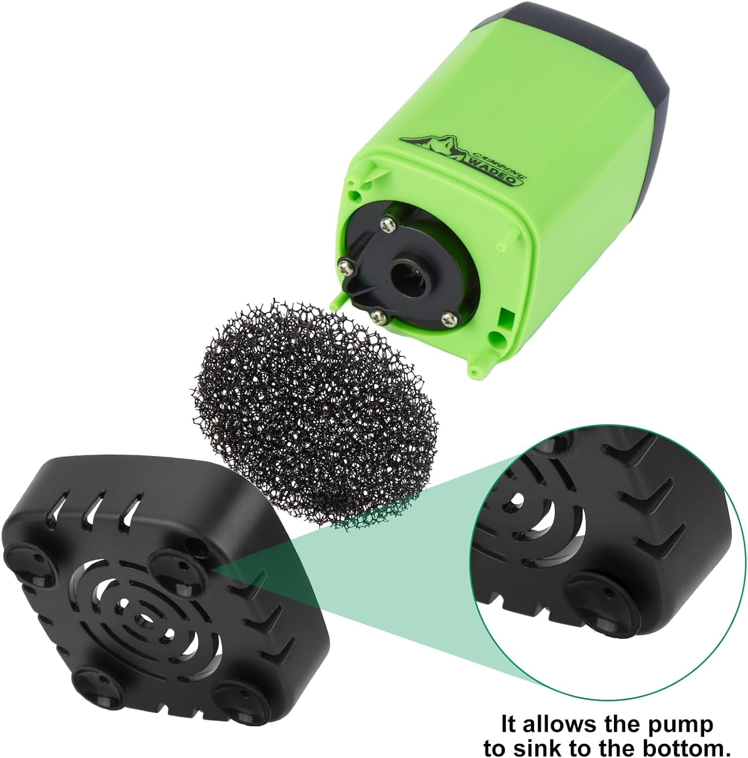 WADEO Portable Shower for Camping, Outdoor Electric Shower Rechargeable Pump with Intelligent Digital Display, Camping Shower Head Nozzle for Camping, Hiking, Traveling, Washing