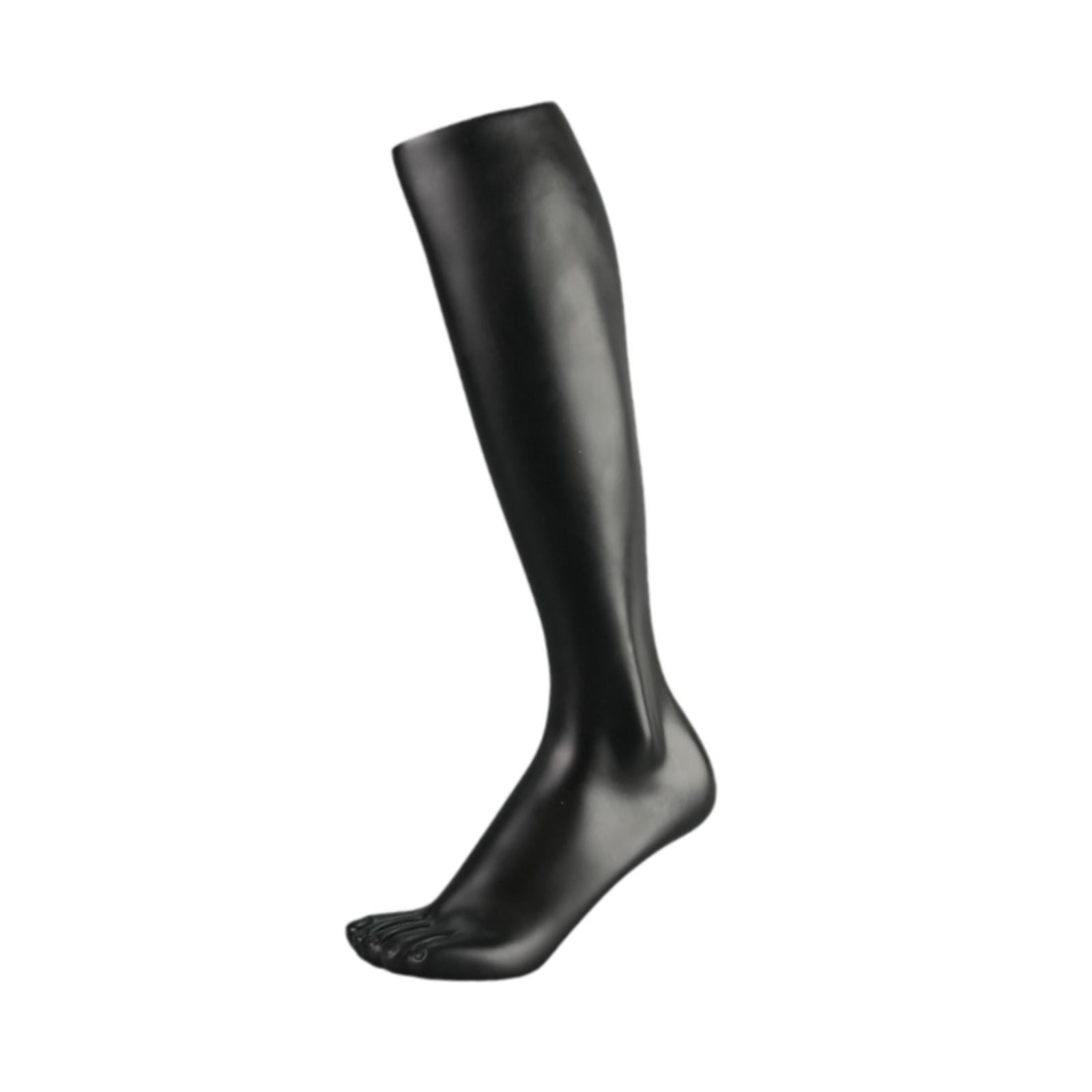 figatia Mannequin Foot Sock Model Foot Forms Photography Shoe Model Display Mannequin Leg Men for Hosiery Socks Sandals Jewelry Malls Black