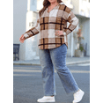thumbnail image 5 of PINKSIR Womens Plus Size Hoodies Trendy Fall Fashion V Neck Oversized Sweatshirt Tops Clothes,Size 1X-5X, 5 of 10