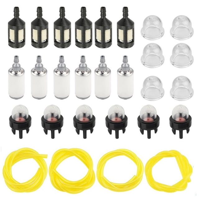 LEFU 28-Piece Small Engine Fuel Line Set with Filters for Primer Bulbs Replacement Part, 20Ft Polyurethane Hose Kit for Chainsaws Blowers Trimmers