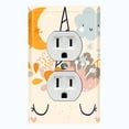 thumbnail image 1 of Metal Light Switch Plate Cover Magical Orange Rainbow Unicorn UNI010, 1 of 13