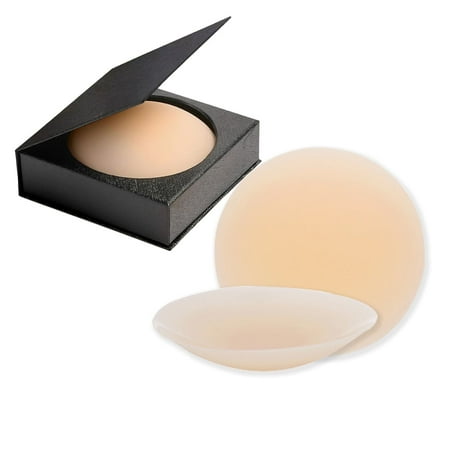 SONGSUN Nipple Covers Reusable Adhesive Sticky Silicone Pasties Women Bra for Dress with Case Strapless Bra Waterproof Nubra Washable Size S