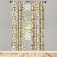 thumbnail image 3 of Ambesonne Cartoon Animal Curtains, Musician Mascots, Pair of 28"x95", Multicolor, 3 of 5