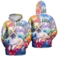 thumbnail image 3 of Watercolor Hello Winter Ragdoll Chill Christmas Welcome All Over Print 3D Hoodie Unisex Merch Hoodies Cat Lover Kitten Owner Gifts Idea - 00016, 3 of 6