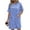 Blue Floral, variant on Cotton Nightgowns for Women Short Sleeve Sleep Shirts Crew Neck Night Dress Nightshirt with Pockets