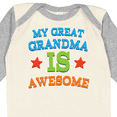 thumbnail image 4 of Inktastic My Great Grandma is Awesome Boys or Girls Long Sleeve Baby Bodysuit, 4 of 5