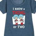 thumbnail image 3 of Dr. Seuss - I Know A Thing Or Two - Youth Girls Fleece Dress, 3 of 6