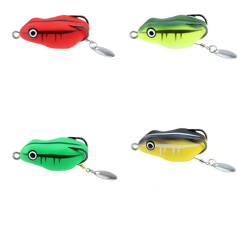 Artificial Colorful Soft Bass Lures Floating Double Hooks Swimbaits Fishing Lures Frog Lure Thunder Frog 17