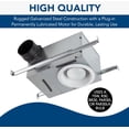 thumbnail image 6 of Broan 50-80 Selectable CFM Recessed Bathroom Exhaust Fan w/ Light, 6 of 11