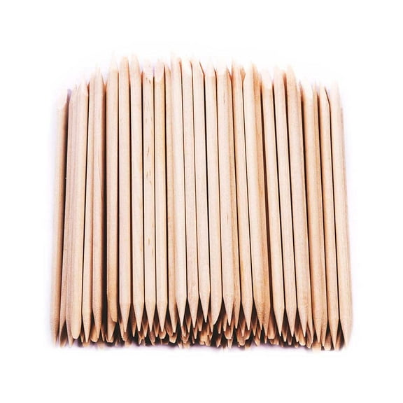 100 pieces rosewood manicure sticks | Cuticle pusher made of orange wood | Cuticle pusher for manicure and pedicure Wooden sticks cleaner and pusher