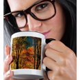 thumbnail image 2 of 3dRose, USA, Tennessee. Fall foliage in the Smoky Mountains., 15oz Two-Tone Black Mug, 2 of 7