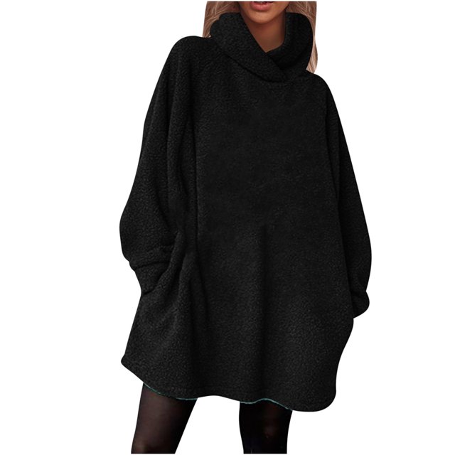 LOVZFMLL Robes Femmes Décontractées à Capuche avec Poches