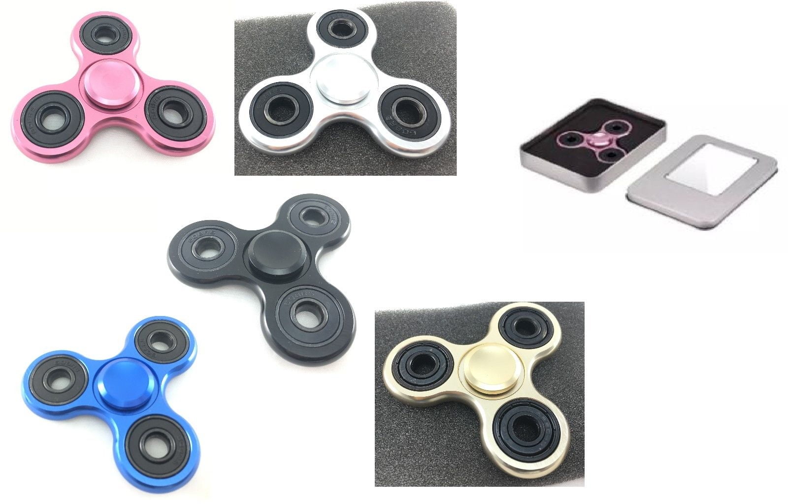 Metal Fidget Spinner Toy Ultra Durable Stainless Steel Bearing High ...