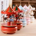 thumbnail image 3 of Merry-Go-Round Music Box Wind up Horse Rotating Carousel Music Box Classical Christmas Wedding Birthday Gift for Boys Girls Shop Home Decor, 3 of 8