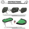 thumbnail image 5 of Yeshouse Oval Poker Table for 10 Players, Casino Leisure Gamimg Table with Collapsible Legs, Blackjack Texas Holdem Poker Table with Cup Holders, 5 of 8