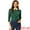 Dark Green, variant on DARING DIVA Blouses 3/4 Sleeves Solid Office Work Tops M Dark Green