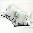 thumbnail image 2 of Ambesonne Tree Throw Pillow Cover 2 Pack, Urban and Rural Harmony, 16", Green Black, 2 of 6
