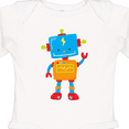 thumbnail image 4 of Inktastic Cute Robot, Colorful Robot, Funny Robot, Robotics Boys or Girls Long Sleeve Baby Bodysuit, 4 of 5