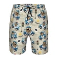 thumbnail image 4 of Naloa Animals Driving Police Car Men's Beach Shorts, Surfing shorts, Swim trunks, Quick Dry Swim Trunks for Surfing Beach Fun - XX-Large, 4 of 9