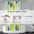 thumbnail image 6 of Green Leaves Shower Curtain Spring Fresh Leaf Nature Botanical Illustration Shower Curtains for Bathroom Set Waterproof Bath Decoration Accessories Home Decor, 72x72 Inch, 6 of 6