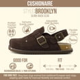 thumbnail image 3 of Cushionaire Brooklyn Genuine Suede Clogs for Women - Adjustable Slingback Casual Shoes with Buckle, Memory Foam Cushioning, Wide Widths Available, 3 of 30
