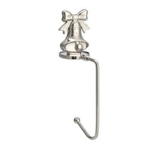 DefiDgd Christmas Small Stocking Holders,Metal Fireplace Stocking Hangers,Non-Slip Christmas Stocking Hooks for Fireplace Mantle Christmas Party Decoration(A)