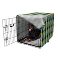 thumbnail image 5 of Abstract Dog Crate Cover, Continuous Pattern with Retro Rounds Geometry Themed Illustration, Easy to Use Pet Kennel Cover Small Dogs Puppies Kittens, 7 Sizes, Multicolor, by Ambesonne, 5 of 6