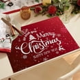 thumbnail image 2 of Harpily Napperons Promotionnels Imperméables Rouges de Noël pour Table à Manger 32 X 21 cm Saisonnier Hiver Flocons de Neige Vacances Lavables, 2 of 4