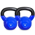 thumbnail image 1 of Kettlebell Yes4All 9kg Vinyl Coated Set of 2 Blue, 1 of 7