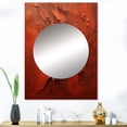 thumbnail image 1 of Designart "Semi-Sweet Artistry I" Abstract Collages Mirror Wall Decor - Modern Red Abstract Mirror Wall Art For Entryway - 40" x 30" Inch, 1 of 5