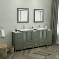 thumbnail image 3 of Vanity Art 84" Double Sink Freestanding Bathroom Vanity Set with Ceramic Top and Mirror, 3 of 9