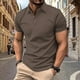 thumbnail image 1 of pstuiky camisetas para hombre, Camisa informal de manga corta con cuello vuelto, cómoda y lisa, para hombre camisetas de hombre xl, 1 of 6