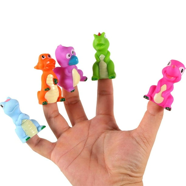 5Pcs Rubber Animal Bath Finger Puppets for Kids Stocking Stuffer Toys