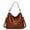 Brown, variant on LEZMORE Satchel Purses and Handbags for Women Shoulder Tote Bags Wallets Black 2pcs