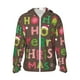 thumbnail image 1 of Balery Ho Ho Ho Merry Christmas Sudadera ligera de manga larga con capucha y protección solar UPF 50+ para hombre y mujer, ideal para pesca y running-Small, 1 of 7