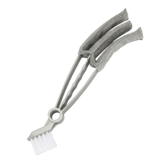 Redempat PP Made Cleaning Brush Impact-resistant And Scratch-proof Microfiber Blinds Window Duster Machine Washable Grey 1Set